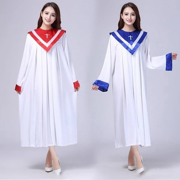 キリストの洗礼 ローブ ガウン 白 合唱 大人 聖歌隊 セレモニー コスチューム おそろいホビー