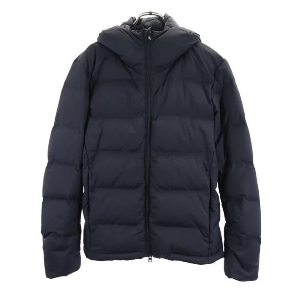 シームレス ダウンパーカー XS ブラック ジャケット メンズ