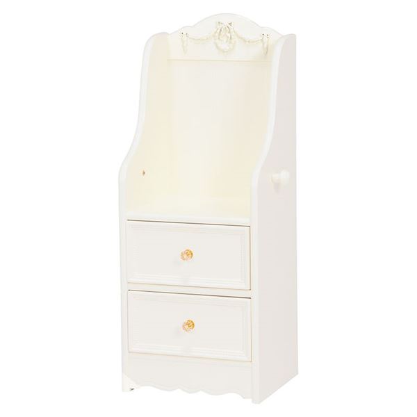 ランドセルラック 収納棚 幅35cm スリム ホワイト 木製 引き出し収納付き 子供部屋家具