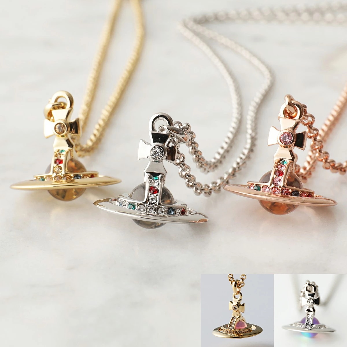 VivienneWestwood ヴィヴィアンウエストウッド ネックレス NEW PETITE ORB PENDANT 63020098 レディース 立体オーブ カラー6色