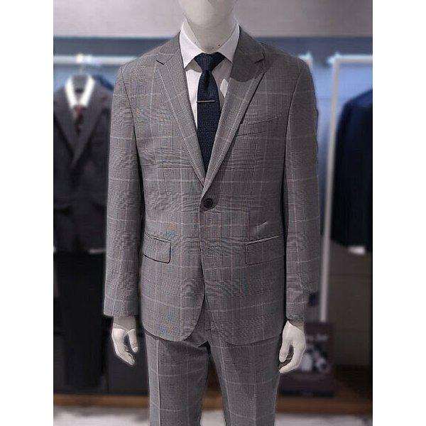 [] 春夏イタリア輸入グレーチェック基本フィット スーツセット 2222TJ055234-1 (P003582239)