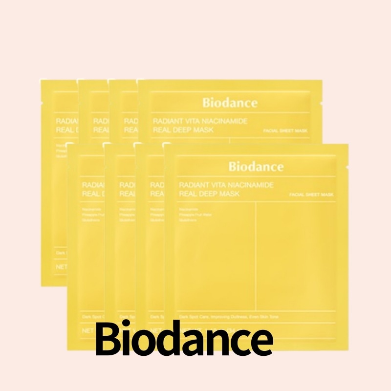 ラディアントビタ ナイアシンアミド リアルディープマスク 4枚+4枚 1+1 新商品 トーンとテクスチャーを整えるビタマスク - ビタミン補充で透明感ある肌へ！