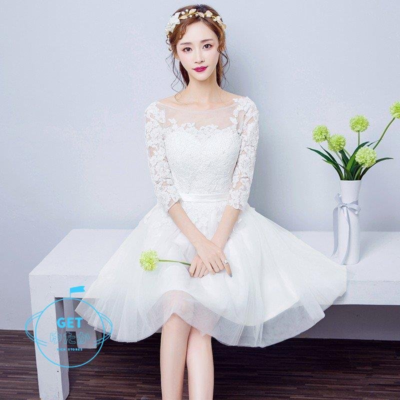 ミニドレス 白 安い ウエディングミニドレス 結婚式 ミニドレス 演奏会 披露宴 パーティードレス 11,445円