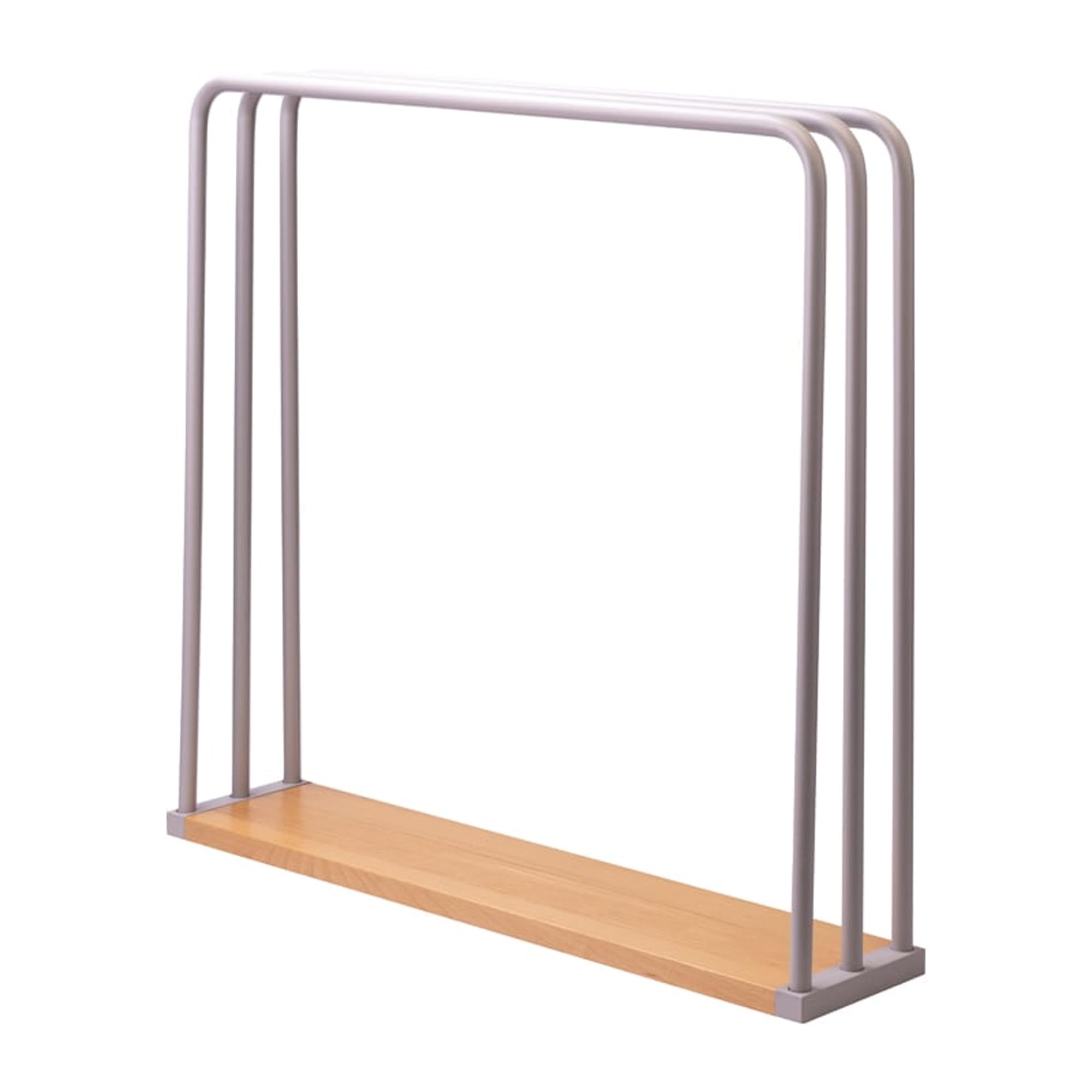 シンビ バスタオルハンガー ウォームグレー 木製ﾋﾞｰﾁ材 ｽﾁｰﾙ製 W700×D148×H650 BT-GRA