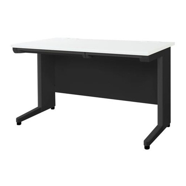 法人限定 Netforce LHD-127B-W-BK-WH 天板ホワイト 本体ブラック 平机 (W1200mm) メーカー直送