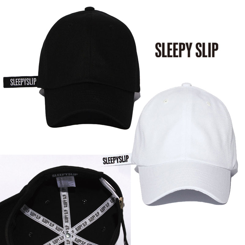 [SLEEPY SLIP] LURKING SIGNATURE BALL CAP ホワイトハットブラックハット 韓国ファッション ユニセックス カップル MONSTA X