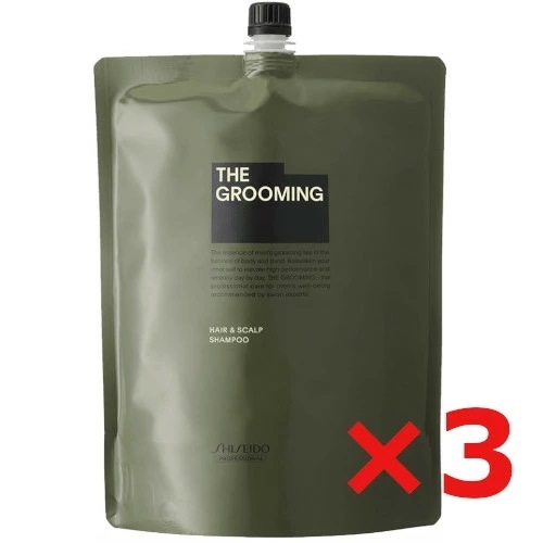 【送料無料】 資生堂 シセイドウ ／ MEN ／ ザ・グルーミング シャンプー 1800ml リフィル 【3個セット】／ サロン専売品 ／ ヘア＆スカルプケア