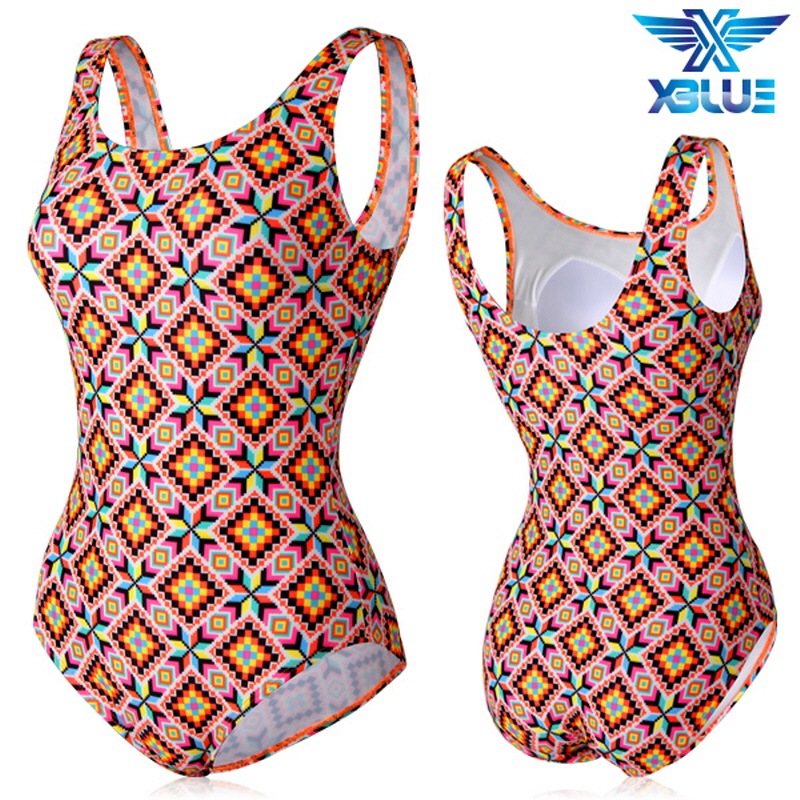 レディースアクアワンピース水着 女性 水泳 耐塩素性 ハイアクティブ 水着 XBL-0021-16