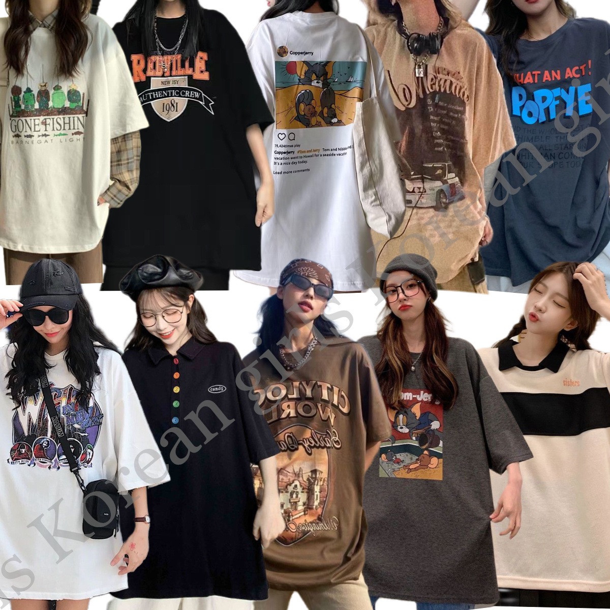 半袖Tシャツ ロング丈 韓国ファッション レディース L コーヒー シャツ、ブラウス