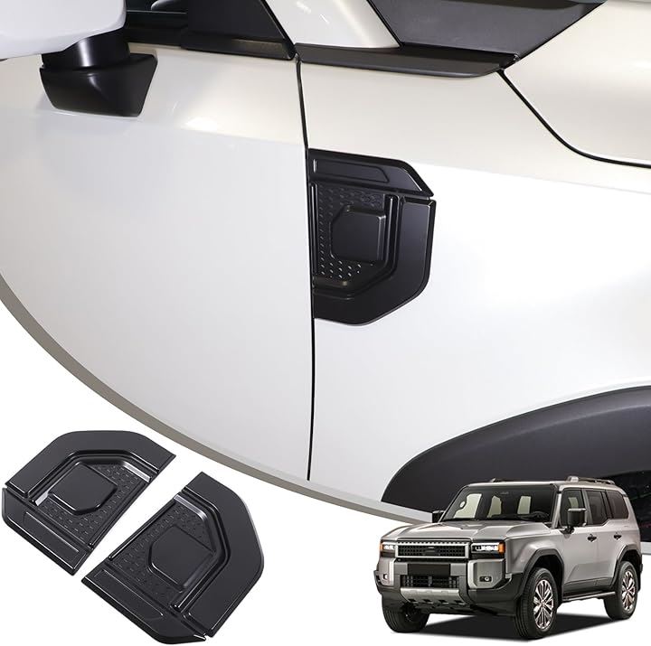 トヨタ ランドクルーザー250 ランクル250 専用 フェンダーパネル フロントフェンダーカバー フェンダーモールディング ABS素材 貼付タイプ 取付簡単 外装パーツ(マットブラック)