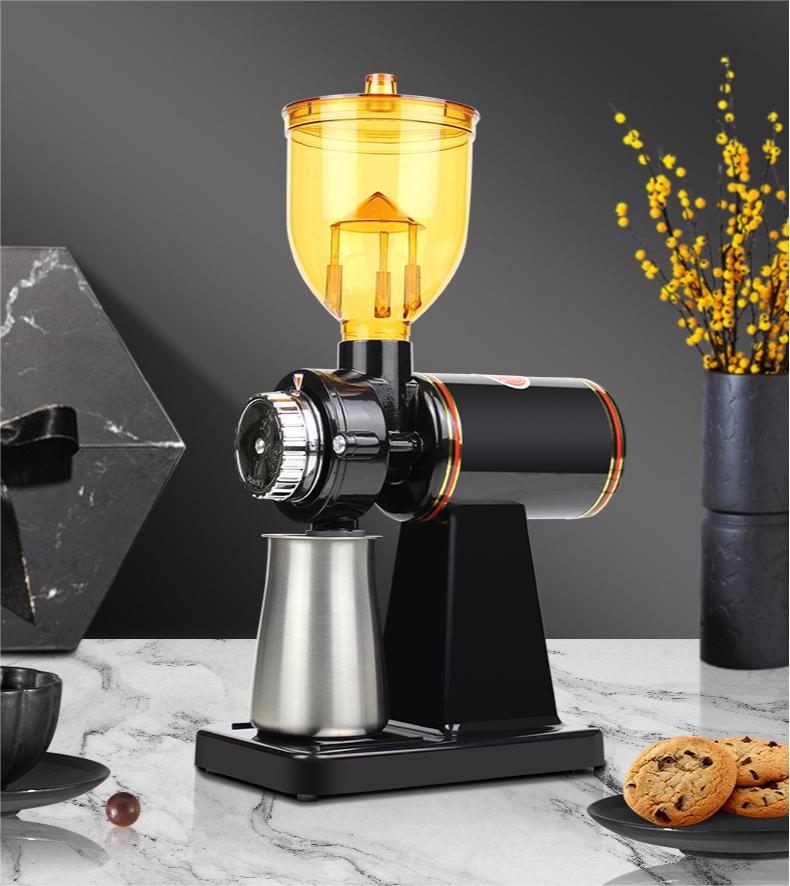 即納可能電動コーヒーミル 自動粉砕 粉細かさ8レベル調整可能 業務/家庭用