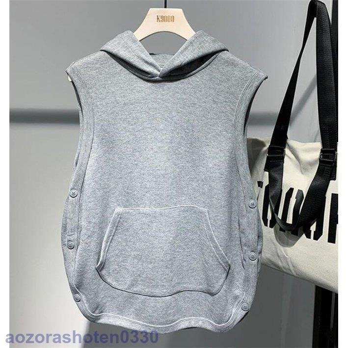 ベスト メンズ パーカー ノースリーブ フード付き 春 ジャケット カジュアル 新作