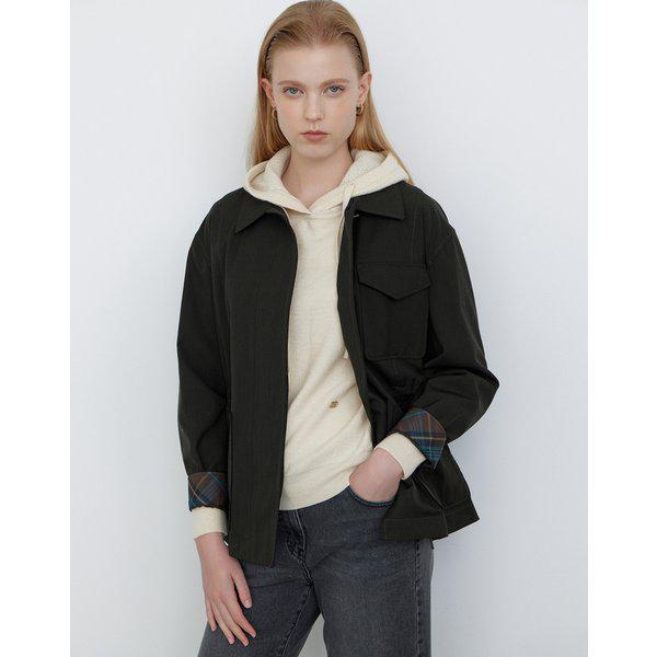 [24FW] [ウール混紡] ブラウンポケット装飾野性ジャケットDLJA4D809W3