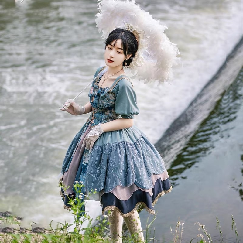 新作オリジナル高質ロリータワンピース可愛い 二次元かわいい新作公主 かわいい ロリ学園祭 A31