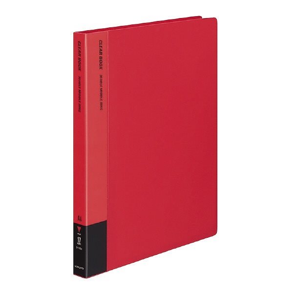 （まとめ買い）クリヤーブック A4縦 替紙式12枚ポケット30穴 赤 ラ-720R [x3]