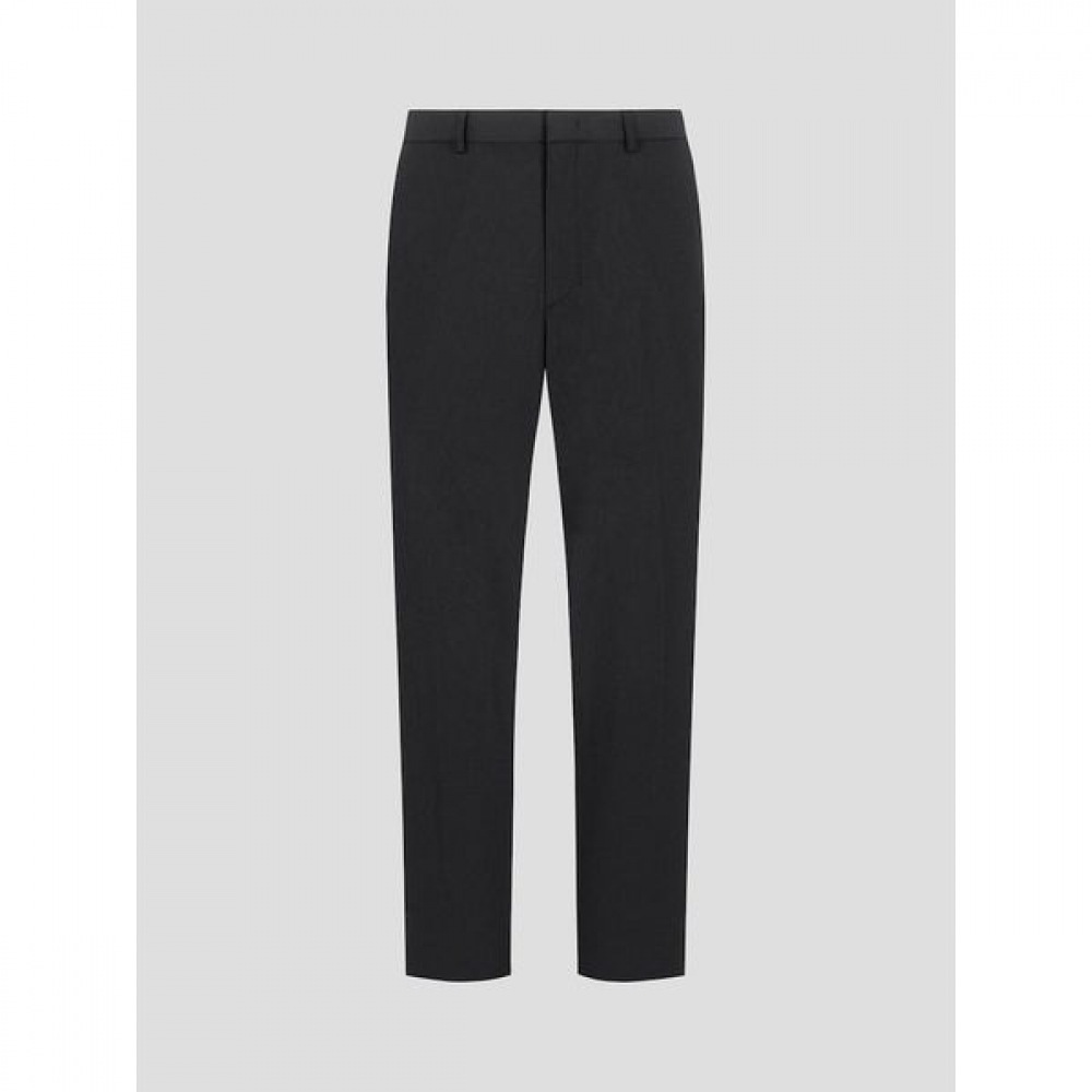 [ロガディス] 軽量リネンタッチポリレギュラーフィットセットアップパンツブラック (RY5321P835)