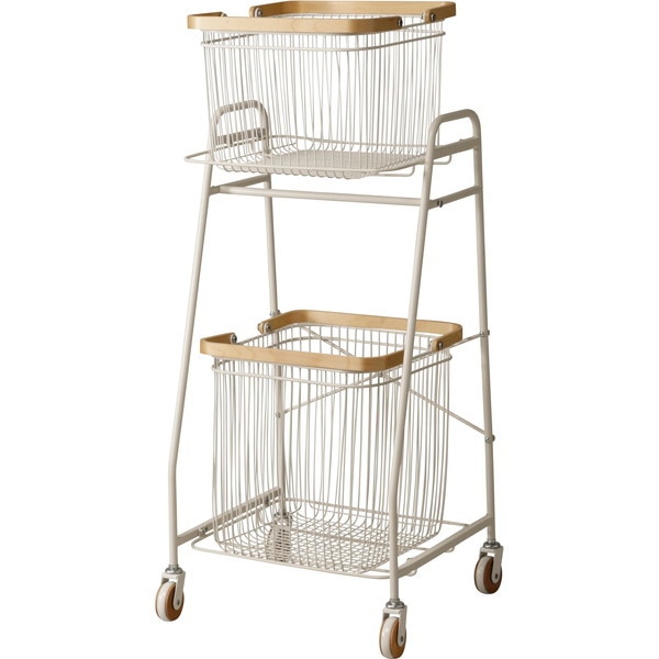 LIV-CS2(WH) ホワイト リヴ [キャリーバスケットワゴン S] メーカー直送