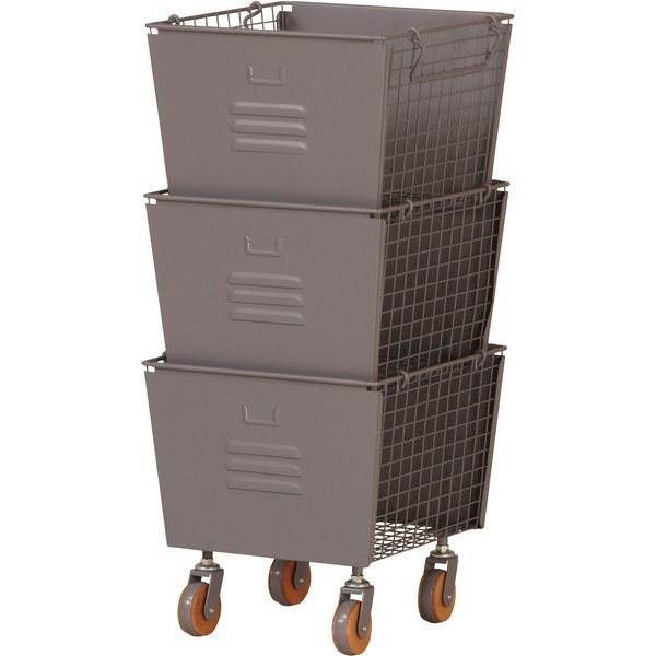 LIV-3SB(GR) グレー リヴ [3段スタッキングボックスセット] メーカー直送