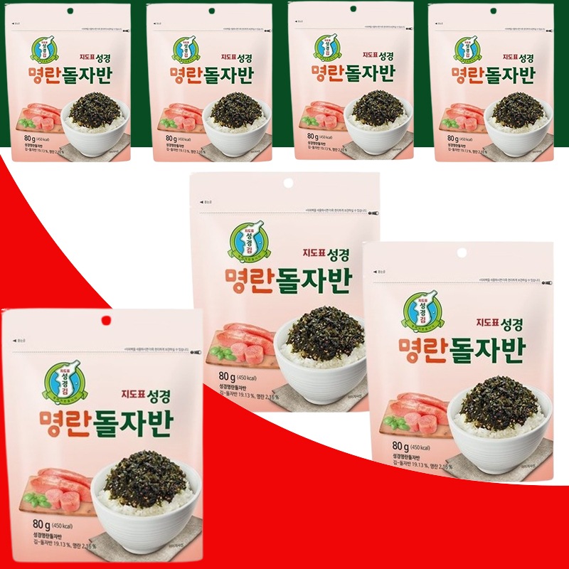 韓国産 明太子ジャバンのり80g x 6EA 飯のおかずとして最高/おにぎり/韓食海苔/韓国のり/ 韓国海苔