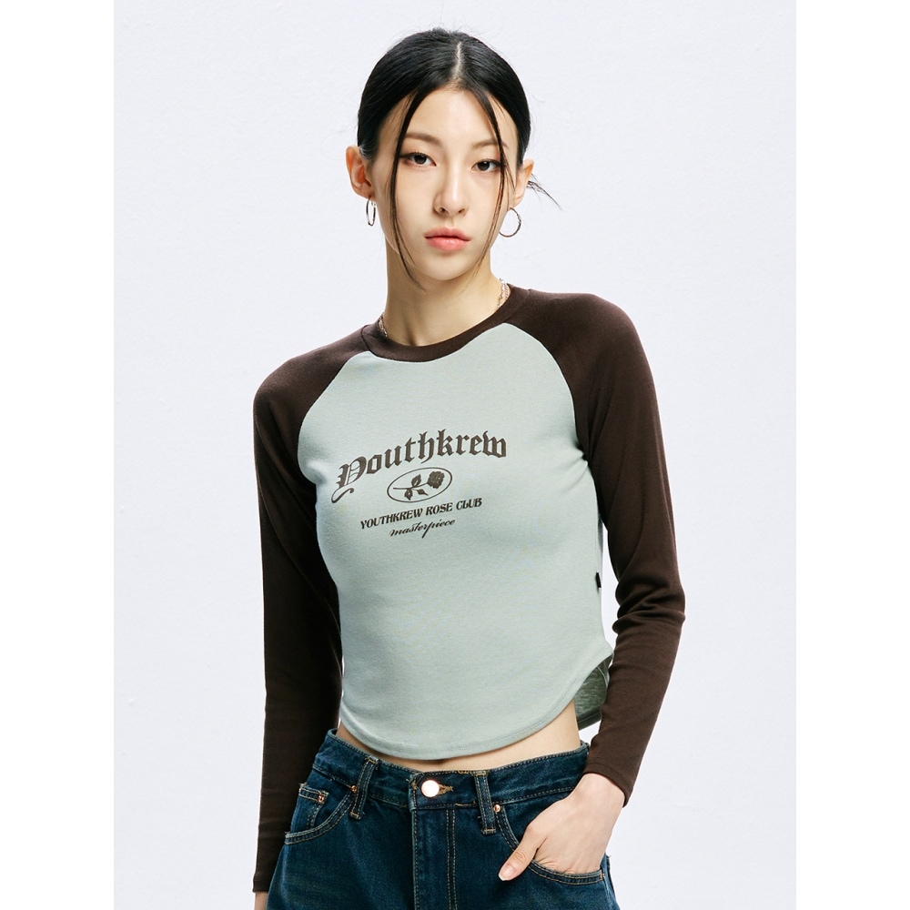 ユースクルー YK ROSECLUB ラグランスリーブ グリーン
