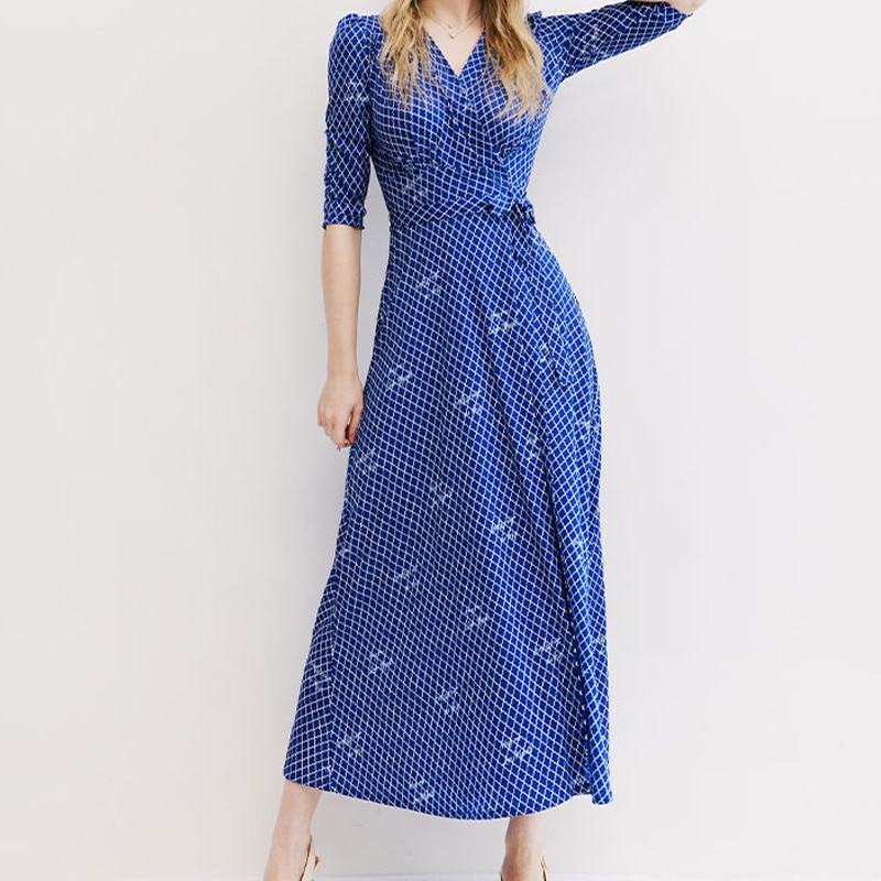 クリスティンブルーマキシラップワンピース 13,860円