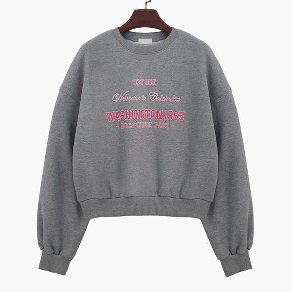 レディースデイリーオーバーフィット長袖クロップドマンツーマン