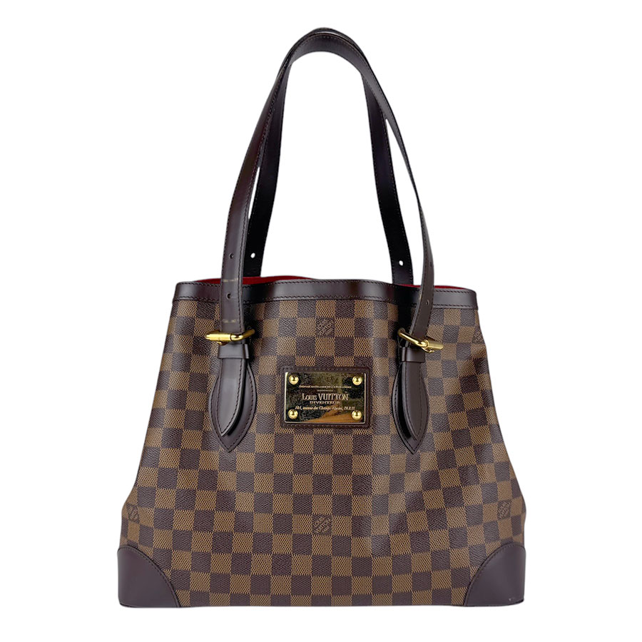 ルイ ヴィトン LOUIS VUITTON ショルダーバッグ ダミエ ハムステッドMM ダミエキャンバス ブラウン ゴールド レディース N51204 n1023