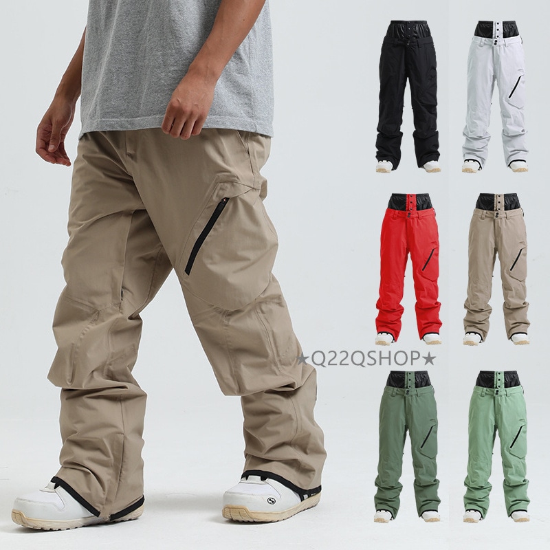 スノーボードウェア 2024 2025 単品パンツ メンズ レディース ズボン カーゴパンツ ボトムス 無地 ウィンタースポーツ スキーウェア スノボーウェア スノボウェア スノーウェア韓国風防水