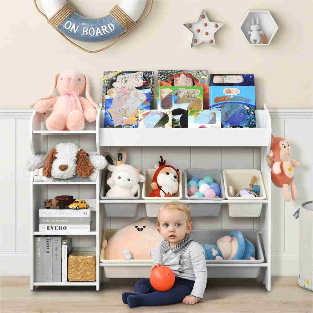 新上市絵本ラック 子供用 本棚 収納ラック 多機能 もちゃ収納 収納ボックス 子供部屋 収納ケース 絵本棚 大容量 子ども用 家具 木製 キッズ 収納棚 ボックス しゃれ もちゃ箱 ラック 収絵本ラッ