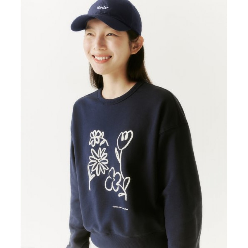 KEDS (ケッズ) フラワースウェットシャツ (KD2POG1101FNAY)