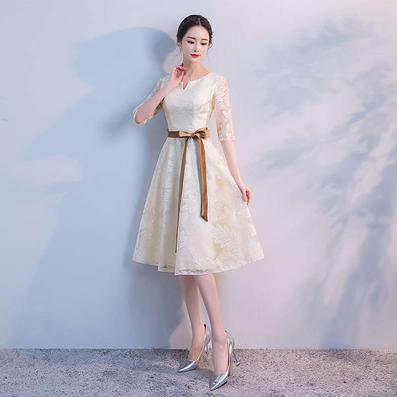 パーティードレス 演奏会用 結婚式 膝丈ドレス ステージドレス 大人 ピアノ 発表会 コーラス 合唱衣装 成人式