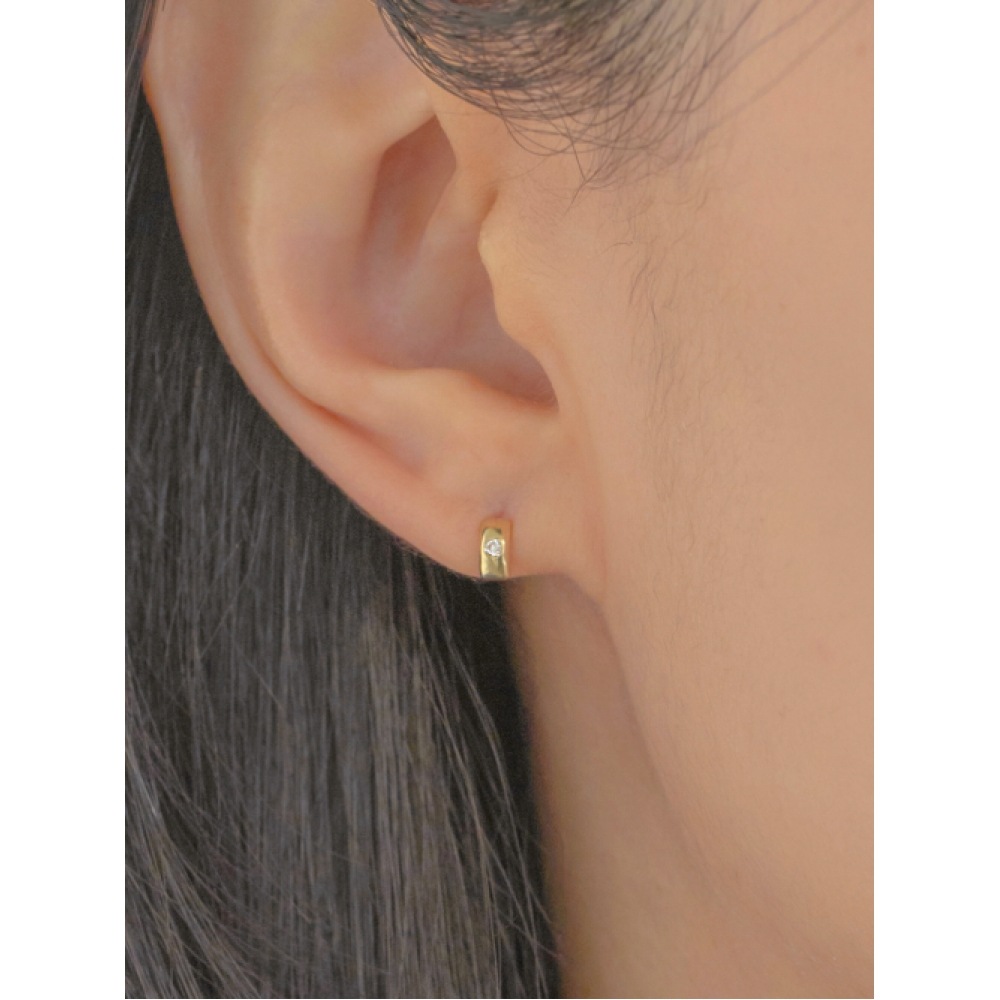 GETMEBLING [14Kゴールド] シンプルキュービックピアス