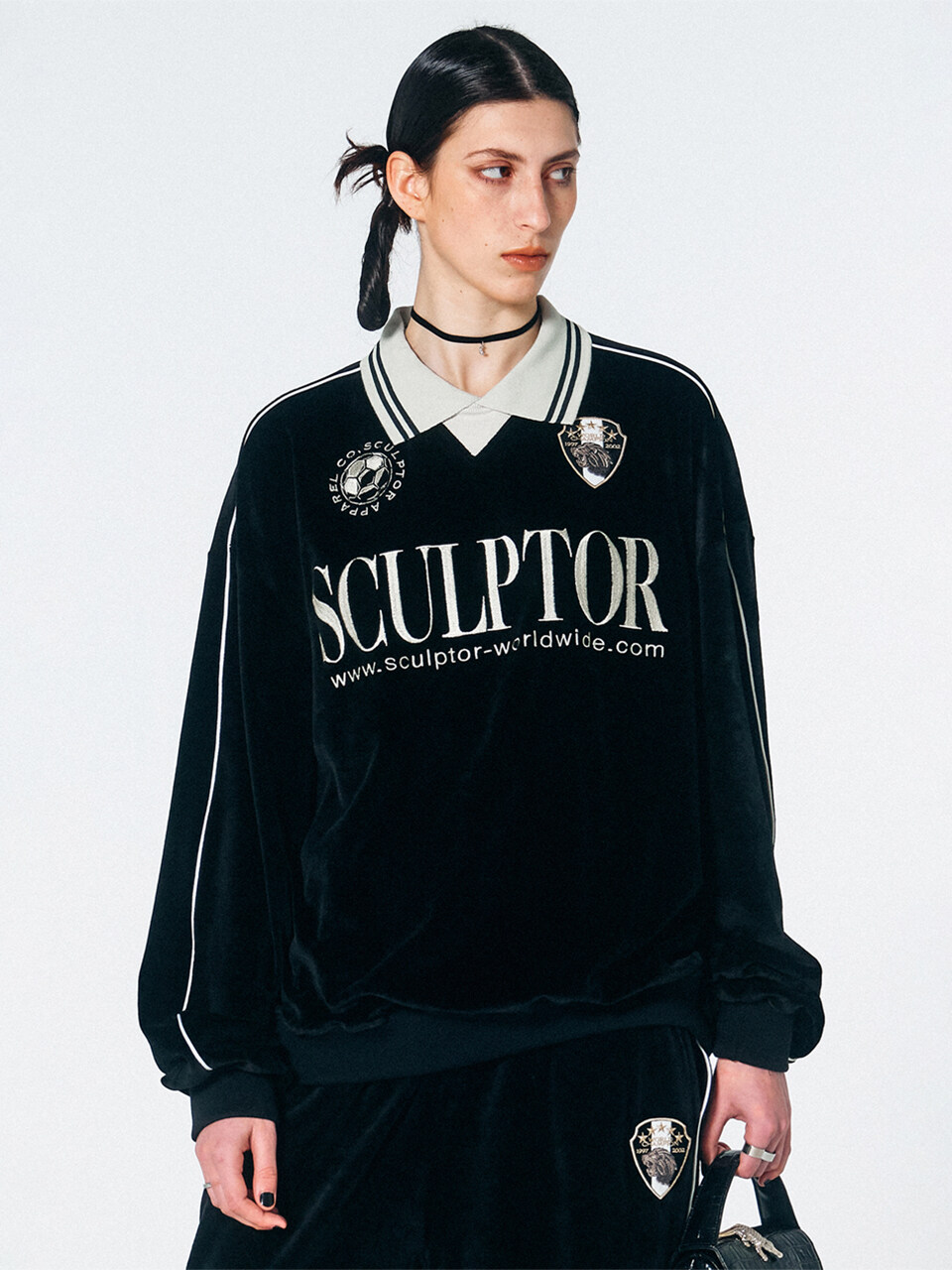 Qoo10 スカルプター SCULPTOR ベロア サッカ Tシャ