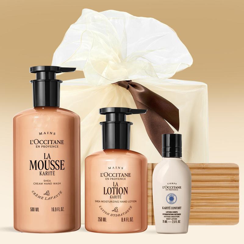 [ギフト] シア クリーム ハンド ウォッシュ デュオ セット (カリテ コンフォール)(+デラックス 1種 +ソープトレー)