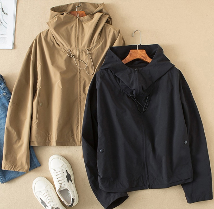 レディース ジャケット 長袖 フード Iライン シンプル カジュアル おしゃれ かっこいい ラフ スポーティー クール モダン 存在感 都会的 アメリカン ナチュラル ワイルド 無地 秋 通勤 通学