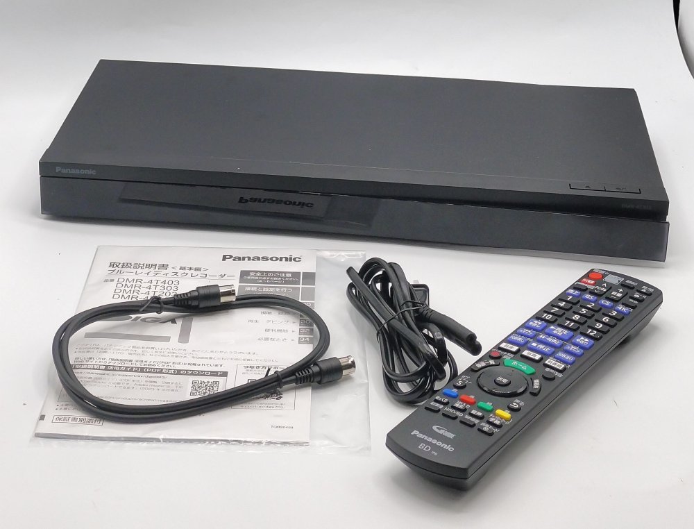 中古 パナソニック 3TB 3チューナー ブルーレイレコーダー 3チャンネル同時録画 4Kチューナー内蔵 DIGA DMR-4T303
