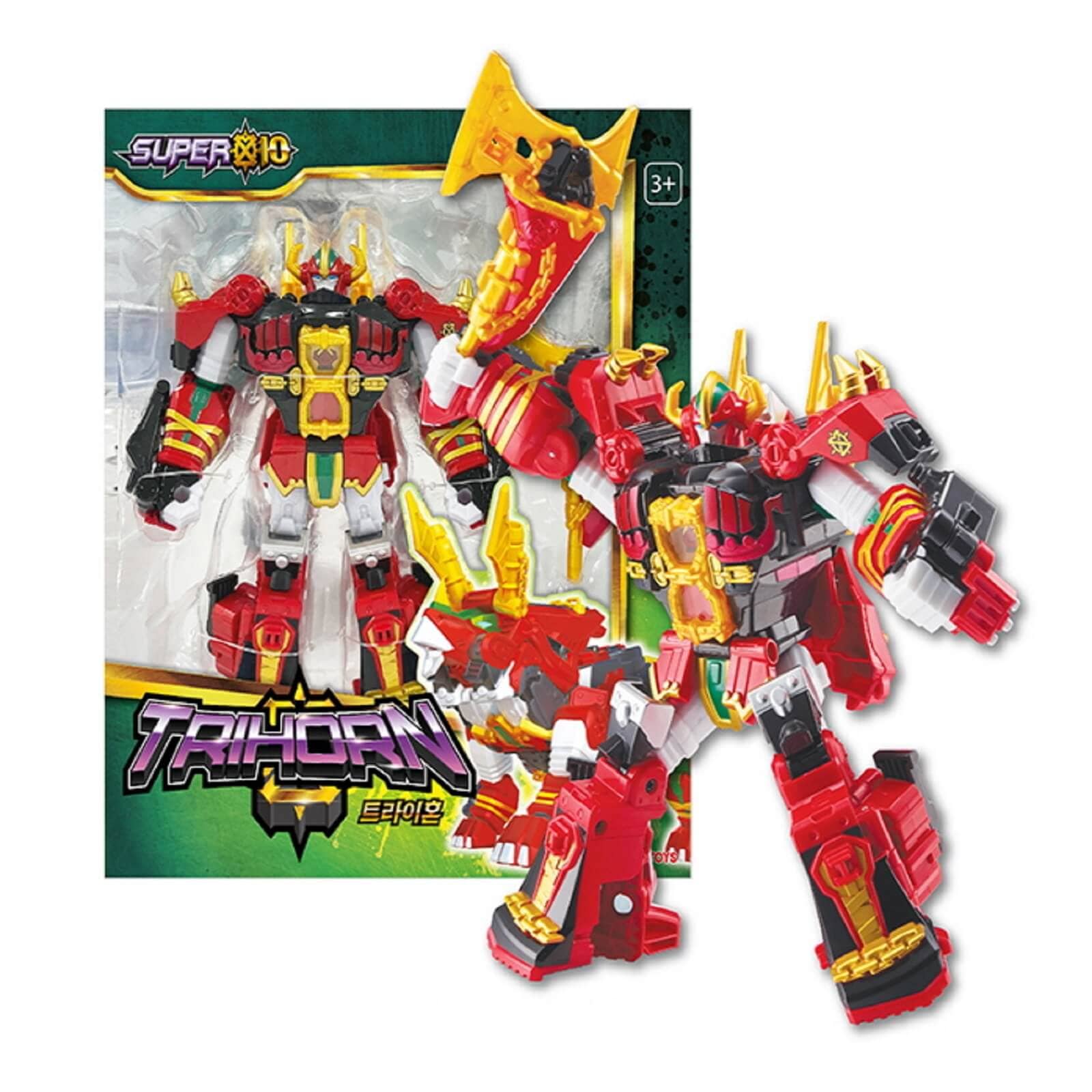スーパーテン トライホン トリケラトプス恐竜ロボット韓国変身ロボットおもちゃ玩具 Super10 Trihorn