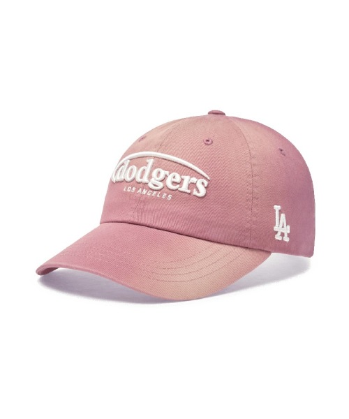 【MLB】 VINTAGE WASHING CURVE LOGO UNSTRUCTURED BALL CAP LA PINK キャップ 正規品