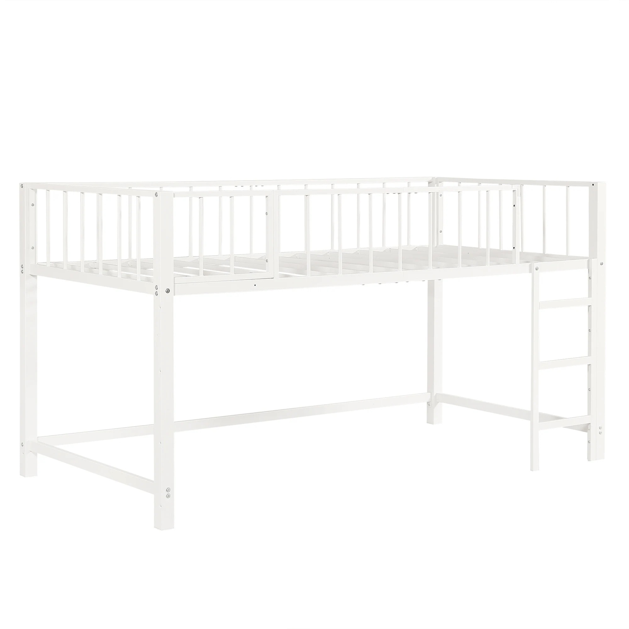 ロフトベッド パイプベッド シングル 高さ110cm ロフトベッド ロータイプ 左右入れ替え 子供ベッド シングルベッド 下収納 ロフト ベッド 省スペース スチール