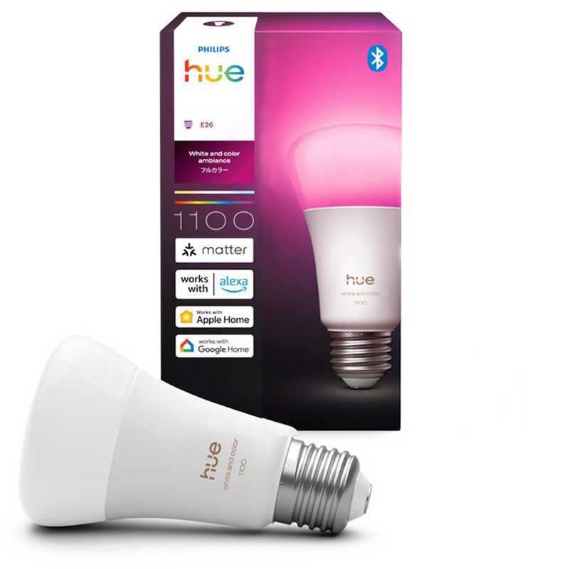 フィリップス　PHILIPS　LED電球 フルカラー E26 75W形 Philips Hue ［E26 / 一般電球形 / 75W相当 / 1個 / 広配光タイプ］　PH75WC1-SU