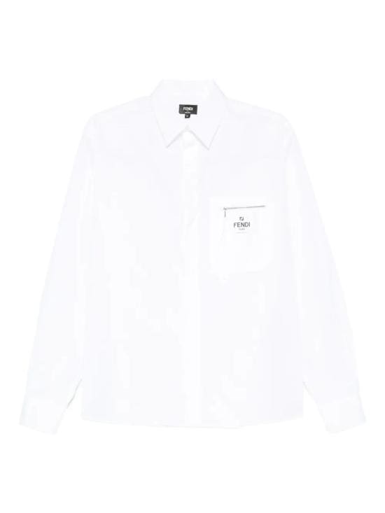 FENDI Men Long Tops FS1098 AN08 F0QA0 BIANCO