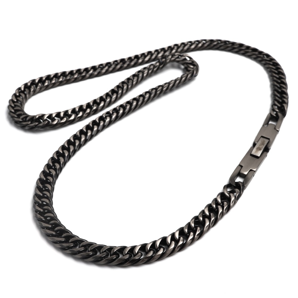 純チタン製 ダブル喜平ネックレス [n1077-7mm-as]