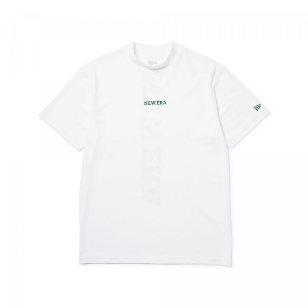 ニューエラ NEW ERA 半袖 ミッドネック 鹿の子 Tシャツ Vertical Logo ホワイト ゴルフ 14391494