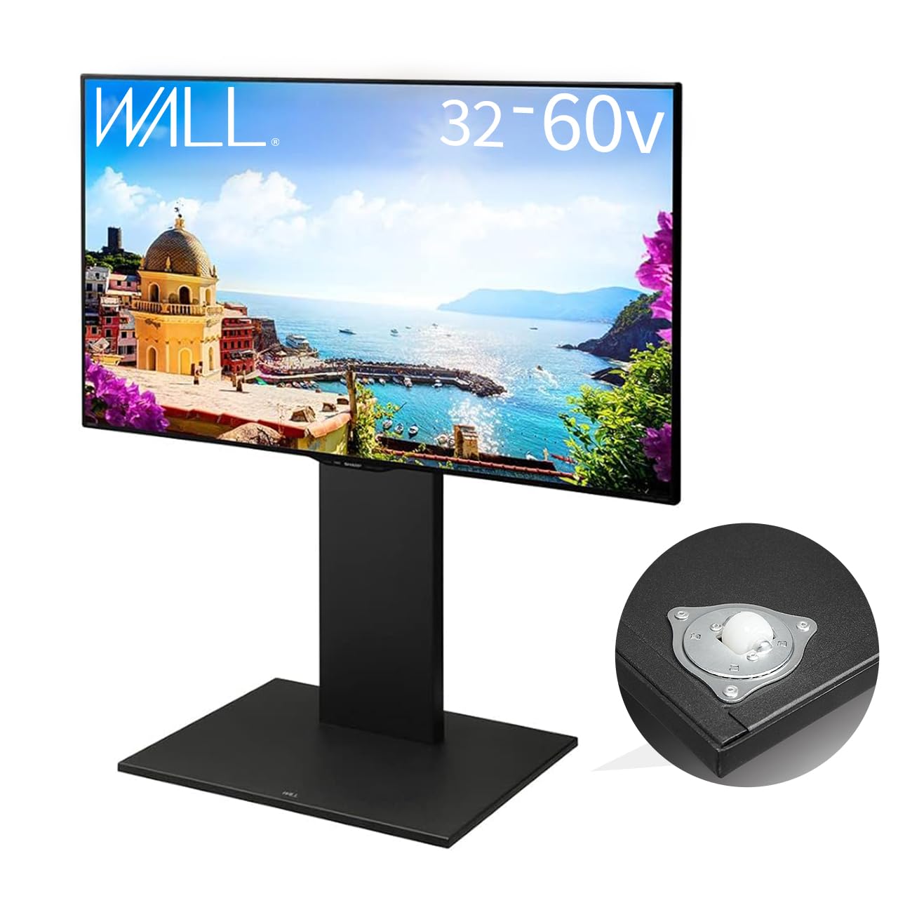 EQUALS イコールズ テレビ台 自立型 テレビスタンド WALL V2 CASTER ロータイプ 32型60型対応 サテンブラック