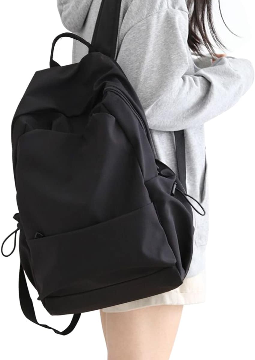 通学・通勤用 軽量リュックサック 黒 レディース 高校生 中学生向け アウトドア 旅行対応 バッグ