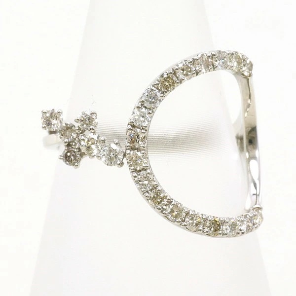 PT900 プラチナ リング 指輪 7号 ダイヤ 0.40 総重量約2.8g ジュエリー 中古