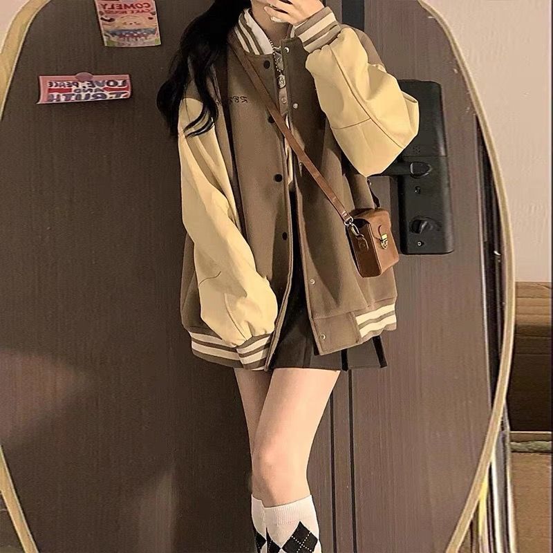 人気沸騰 韓系レディース スタジャン 野球服 スタジアム ジャケット ブルゾン カジュアル 大きいサイズ 学生 通勤