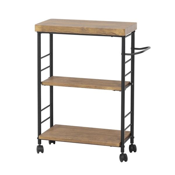 アート3段ワゴン ヴィンテージブラウン 組立式