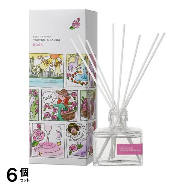 デイリーアロマジャパン つつうらうら リードディフューザー ばら 120mL 6個セット