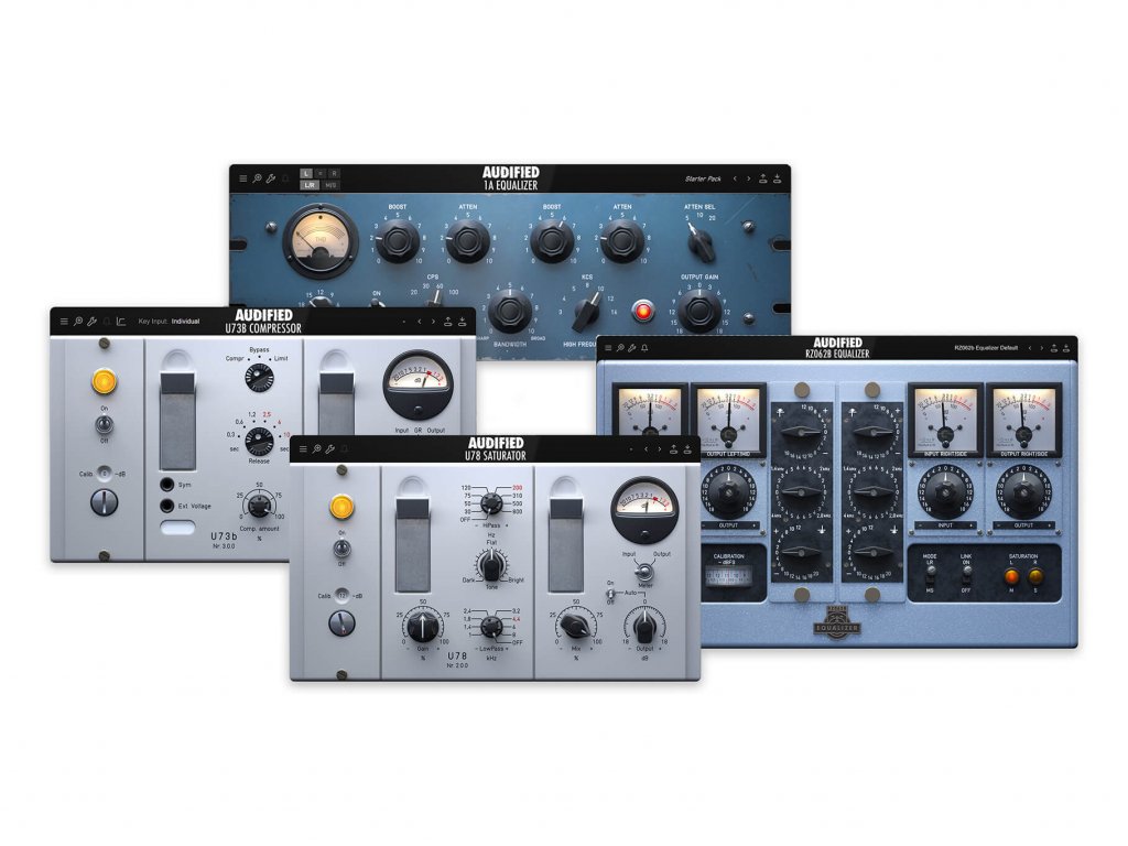 Audified Bundle 4種類のクラシックスタジオミックスプラグインセットPultec均衡前段win